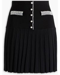 Sandro - Embellished Stretch-knit Mini Skirt - Lyst