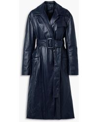 Proenza Schouler - Belted Leather Trench Coat - Lyst
