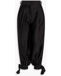 Zimmermann - Cropped Wool And Silk-Blend Twill Tapered Pants - Lyst