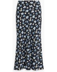 Veronica Beard - Clover Floral-Print Silk-Blend Jacquard Midi Skirt - Lyst
