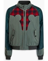 Maison Margiela - Pendleton Checked Wool, Shell And Cotton-Blend Bomber Jacket - Lyst