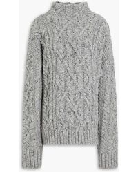 Jil Sander - Cable-knit Wool Turtleneck Sweater - Lyst