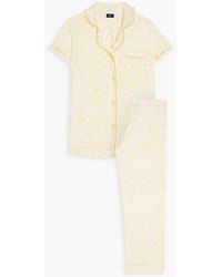 Cosabella Leopard-print Pima Cotton And Modal-blend Jersey Pyjama Set - Multicolour
