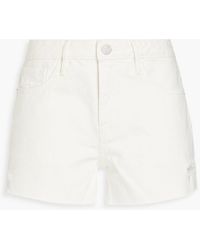 FRAME - Le grand garcon jeansshorts in distressed-optik - Lyst
