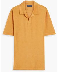 Frescobol Carioca - Poloshirt aus frottee aus einer baumwoll-lyocell-leinenmischung - Lyst