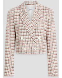 10 Crosby Derek Lam - Kyle Cropped Double-breasted Cotton-blend Tweed Blazer - Lyst