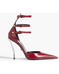 Versace - Pin-point Glossed-leather Pumps - Lyst