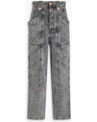Isabel Marant - Neko Faded High-rise Tapered Jeans - Lyst