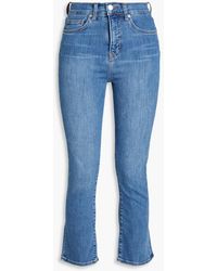 Veronica Beard - Carly hoch sitzende cropped kick-flare-jeans - Lyst