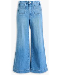 PAIGE - Harper hoch sitzende jeans mit weitem bein - Lyst