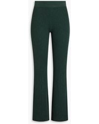 The Range - Ribbed-knit Flared Pants - Lyst