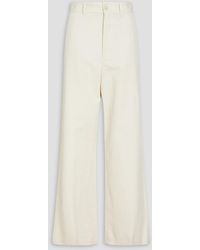 Nili Lotan - Johan Cotton And Linen-blend Twill Wide-leg Pants - Lyst