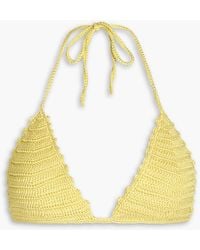 Gentry Portofino - Triangel-bikini-oberteil aus häkelstrick - Lyst