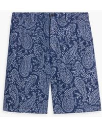 120% Lino - Paisley-print Linen Shorts - Lyst