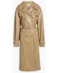 Nicholas - Diomede Belted Faux Leather Trench Coat - Lyst