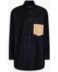 JW Anderson - Oversized Two-tone Cotton-poplin Shirt - Lyst