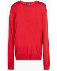 Dolce & Gabbana - Silk Sweater - Lyst