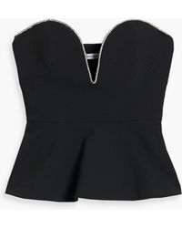 Veronica Beard - Norma Strapless Crystal-Embellished Crepe Bustier Top - Lyst