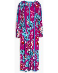 Diane von Furstenberg - Scott Printed Voile Midi Dress - Lyst