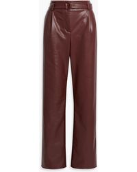 LAPOINTE - Belted Faux Leather Straight-leg Pants - Lyst