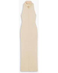 Courreges - Maxikleid aus rippstrick mit cut-out - Lyst
