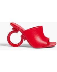 Ferragamo - Astro X5 Leather Mules - Lyst