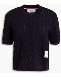 Thom Browne - Pointelle-knit Cotton-blend Cardigan - Lyst