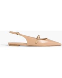 Stuart Weitzman - Emilia Leather Mary Jane Point-Toe Flats - Lyst