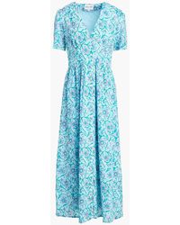 Antik Batik - Maria Floral-print Crinkled Cotton-gauze Midi Dress - Lyst