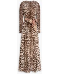 Zimmermann - Leopard-print Georgette Maxi Dress - Lyst