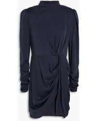 Zimmermann - Draped Silk-Blend Mini Dress - Lyst