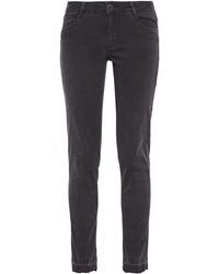 Maje Anthracite Distressed Mid-rise Skinny Jeans Charcoal - Gray