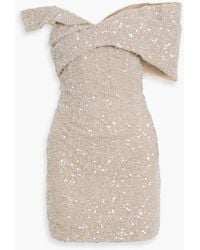 Rachel Gilbert - Mirella Off-the-shoulder Sequined Tulle Mini Dress - Lyst