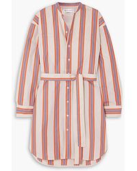 Victoria Beckham - Striped Cotton-poplin Shirt Dress - Lyst