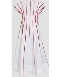Tory Burch - Broderie Anglaise Cotton Midi Dress - Lyst