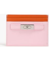 Tory Burch - Two-Tone Leather Cardholder - Lyst