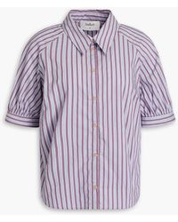 Ba&sh - Hola Striped Stretch-cotton Poplin Shirt - Lyst