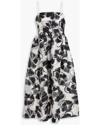 Stine Goya - Metallic Floral-Jacquard Midi Dress - Lyst