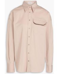 Brunello Cucinelli - Bead-embellished Cotton-blend Poplin Shirt - Lyst