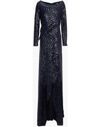 Roland Mouret - Sarandon Draped Sequined Tulle Gown - Lyst
