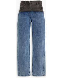 3.1 Phillip Lim - Two-tone High-rise Tapered Jeans - Lyst