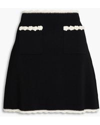 Sandro - Embellished Stretch-knit Mini Skirt - Lyst