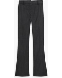 Acne Studios - Pinstriped Herringbone Wool-blend Tweed Flared Pants - Lyst
