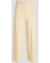 JOSEPH - Cropped Merino Wool-blend Wide-leg Pants - Lyst