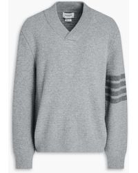 Thom Browne - Striped Wool And Cashmere-blend Sweater - Lyst