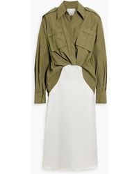 3.1 Phillip Lim - Draped Shirt Dress - Lyst