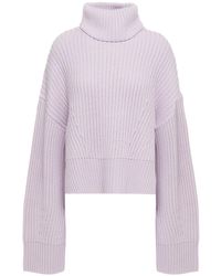 NINETY PERCENT - Ribbed Merino Wool Turtleneck Sweater - Lyst