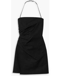 A.L.C. - Charlie neckholder-minikleid aus stretch-baumwolle mit raffungen - Lyst
