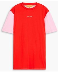 Stine Goya - Two-tone Cotton-jersey T-shirt - Lyst