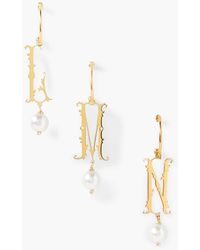 Simone Rocha - Initial Gold-plated Faux Pearl Earring - Lyst